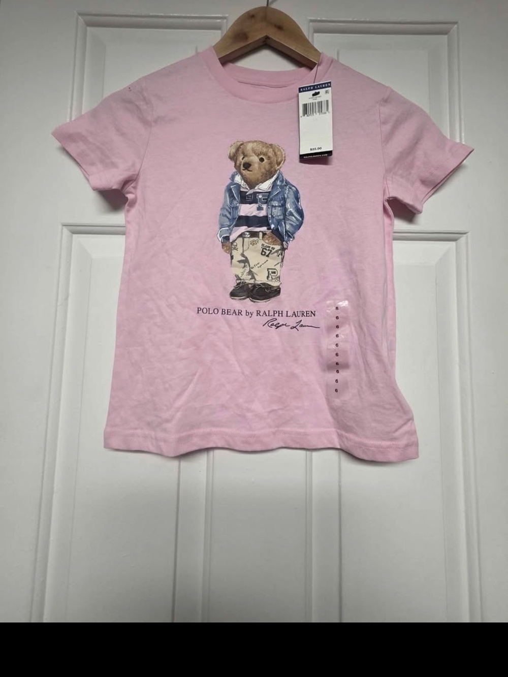 Polo by Ralph Lauren Pink Polo Bear Graphic Tee for Kids